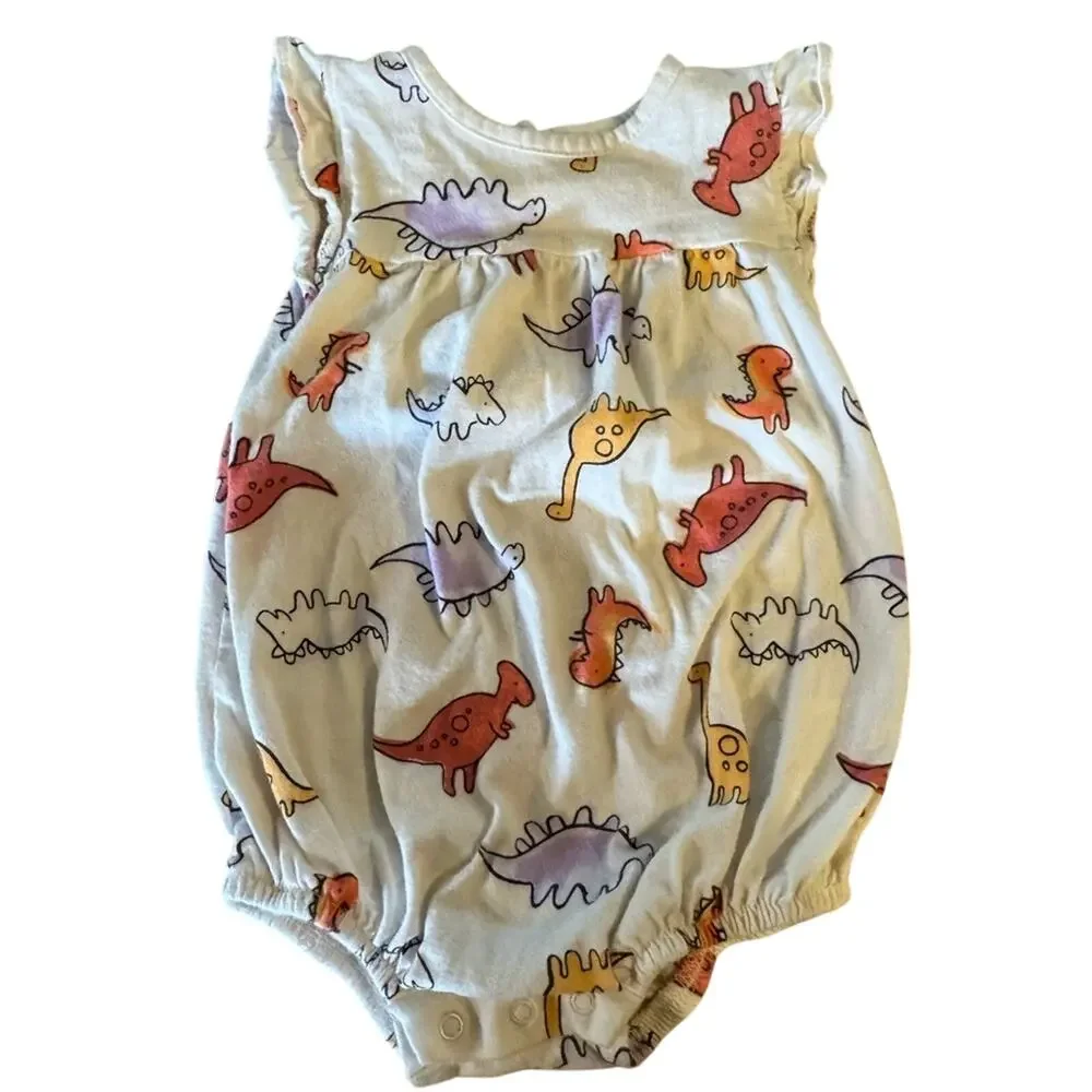 Old Navy Adorable Baby Romper with Dinosaur Design Girls 6-12 Months